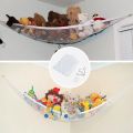 Durable large plush toy hanging net for corner toy storage in bedrooms, homes and dorms. 