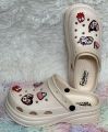 Girls Fashion EVA Rubber Platform Crocs | High Heel Soft Sole Sandals with Cartoon Charms.