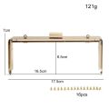 1PC rectangular bag metal matching lock frame with screws thick edge semicircular arch bridge woven bag handle DIY wallet making. 