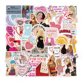 50PCS Creative Sabrina Carpenter Stickers Decoration DIY Desktop Notebook Skateboard Waterproof Stickers. 