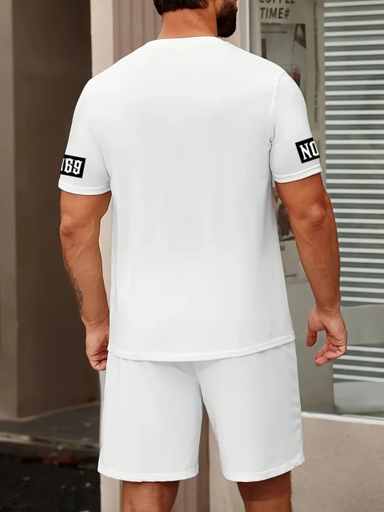 Hot%20Selling%20Summer%20New%20Men's%20Set%20with%20Letter%20Print%20Casual%20Fashion%20T-Shirt%20Short-Sleeved%20Shorts%20Sports%20Outdoor%20Set%20-%20Image%203