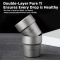 Camping Cup 150ml Titanium Cup 99.6% Pure Titanium Double-Wall Coffee/Liquor Cup Lightweight Outdoor Camping Picnic Cup. 