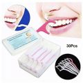 Pack Of 25 PC's" Premium Dental Floss Picks With High Tensile Strength | Anti Skid Handle Tooth Cleaning Flosser Sticks | Strong Pull Thread With Dual Use Tail Toothpick For Easy Oral Care And Daily Teeth Cleaning. 
