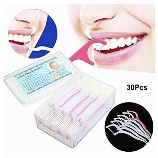 Pack Of 25 PC's" Premium Dental Floss Picks With High Tensile Strength | Anti Skid Handle Tooth Cleaning Flosser Sticks | Strong Pull Thread With Dual Use Tail Toothpick For Easy Oral Care And Daily Teeth Cleaning