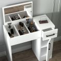 Customized. Beauty Dressing Table with Foldable Mirror, 1 Drawer.. 