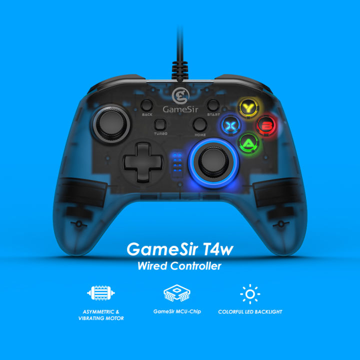 GameSir T4w Wired Gamepad USB Game Controller with Vibration and Turbo Function PC Joystick for Windows 7 8 10 11