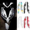1 Pair Combined Honeycomb Motorcycle Stickers DIY Moto Front Fairing Decals Decorative Motorbike Fuel Tank Waterproof Decoration.