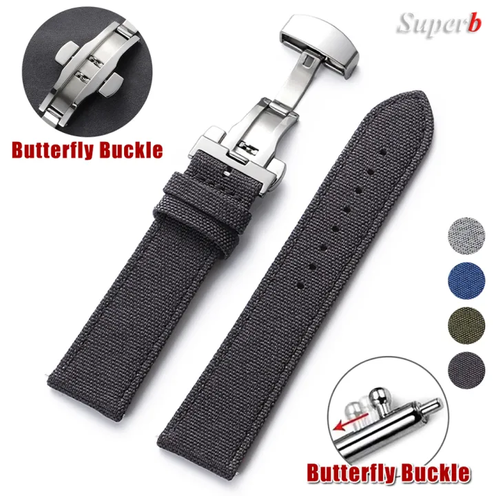 tonjett high quality multicolor nylon sailcloth watch... Sailcloth Watch Strap 20mm 22mm for Omega Nylon Waterproof Band Men‘s ...