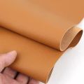 Light Brown Genuine Leather, First-Layer Small Litchi Grain Sofa Leather, Bed Head Soft Cover, Car Seat Cover, Cowhide Leather. 