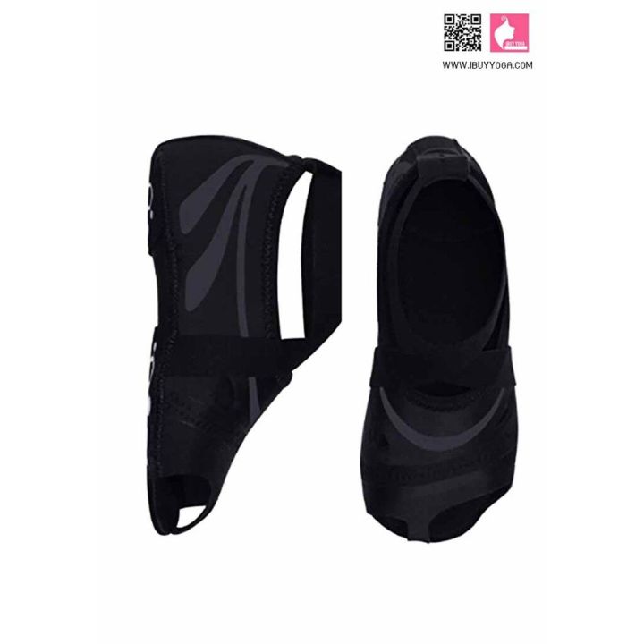 Yoga shoes with silicone button non slip yoga shoes Arista-Black