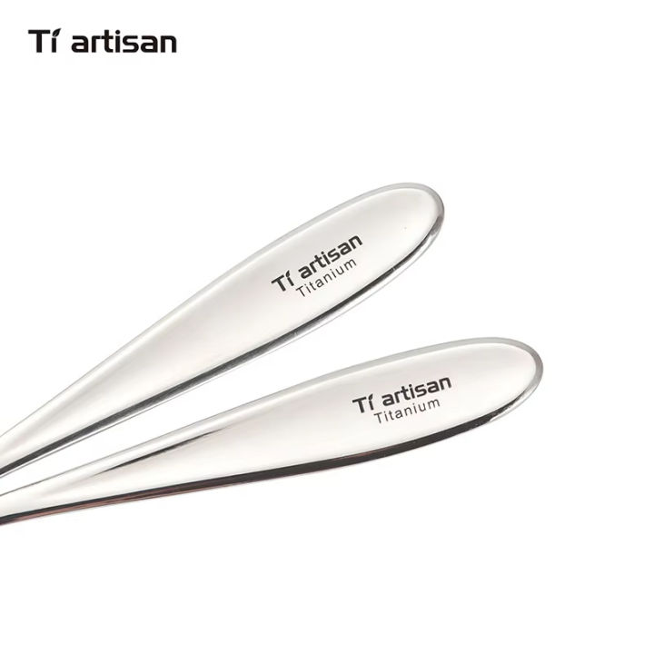 Tiartisan%20Titanium%20Ultra-light%20Durable%20Portable%20Sandblasting%20Fork%20Polished%20Spoon%20Cutlery%20Tableware%20Set%20for%20Camping%20Backpacking%20-%20Image%205