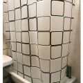 180*200cm Bathroom Curtain Waterproof Shower Curtain with 12 Curtain Hooks and Rings Shower Curtain Set. 