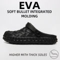 Men's EVA Clog Shoes Summer New Thick Bottom Anti-Slip Deodorant Toe Cover Beach Slippers Breathable Comfortable Sandals.