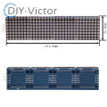 MAX7219 LED Microcontroller 4 In one Display with 5P Line Module 5V Operating Voltage for Arduino DIY 8x8 Dot Matrix Common. 