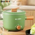 BALASHOV Electric Pot with Steamer Rack: 1.6L Non-Stick Sauté Pan, Portable Mini Rapid Cooker with Power Adjustment, Suitable for Pasta, Steak, Noodles, and College Dorm Rooms - EU Plug, 220-240V. 