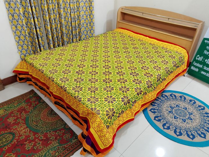 100% Cotton hand stitch king size nakshi kantha