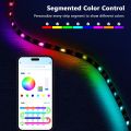 Tuya Smart WIFI RGBIC LED Strip Light Tape Addressable WS2811 IC Flexible RGB Neon LED Light USB APP Control for Alexa  lightify. 