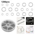 1 Box O-ring Connector Metal Open Jump Ring Set Stainless Steel Jump Ring For DIY Handmade Bracelets Earrings Necklaces Supplies. 