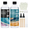 32oz Premium Clear Epoxy Resin Kit Casting and Coating for River Table Tops, Art Casting, Jewelry Projects, DIY, Crafts,Mold. 
