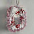 Sweet DIY Plush Card Holder with Ribbon Anime Lace Photocard Case Lolita Idol Display Photo Protector Case Card.