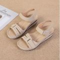 Women Sandals Soft Stitching Ladies Comfortable Flat Open Toe Beach Shoes Footwear Treking Fashion Womens Slippers3 Colors. 