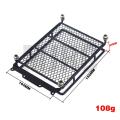 1/10 RC Car Rock Crawler Metal Roof Rack Luggage Carrier with LED Lights Bar for TAMIYA CC01 AXIAL SCX10 D90 RC Luggage Rack. 