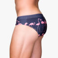 Men Swimwear swim Briefs Padded Swimming Trunks Tight suit flamingo Printed Swimsuit Surfing Summer Beach Sports Pants Push-up.