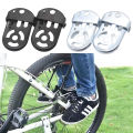 Folding Bike Pedals Foot Peg Non-slip Rear Seat Steel Footrest Mountain Children's Cycling Wheel Manned Foot Stepping 1Pair. 