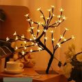LED Cherry Blossom Tree Table Lamp Indoor Lighting Night Light Home Bedroom Living Room Party Decoration Light Decorative Light Side Table Lamp Night Lamp Tree Shaped Lamp. 