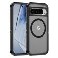 Matte Magnetic Phone Case for Google Pixel 9 Pro 8 Pro 8A PC Frame +TPU Back Cover Double Layer Toughness Protection Armor Cases.