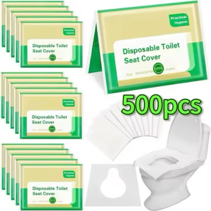 Disposable Toilet Seat Cover Portable Travel Camping Hotel Bathroom Degradable Toilet Mat Accessories