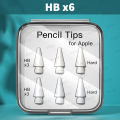 3pc & 6pcs Replacement Tips For  Pencil Pro 1st 2nd USB-C Durable Soft Hard Stylus Pen Tip For iPad  Pencil Pen Nib. 