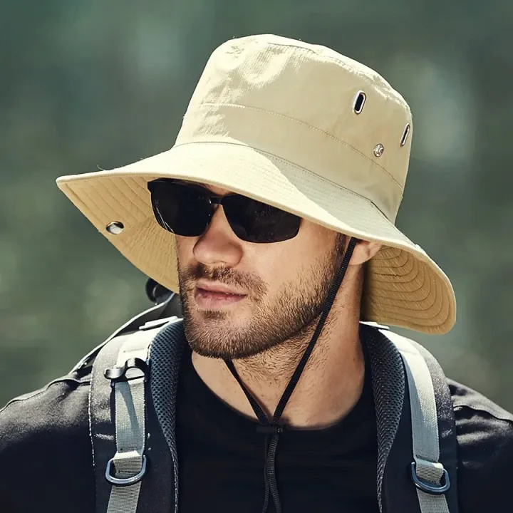 Men's%20Wide%20Brim%20Sun%20Hat%20Fisherman%20Hat%20Fishing%20Summer%20Outdoor%20Waterproof%20UV%20Protection%20Bucket%20Cap%20Riding%20Hiking%20Suncreen%20Sunhat%20-%20Image%202