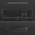 German Imported Rechargeable Wireless Keyboard Mouse Combo, seenda Ultra Quiet Full-Sized Cordless Keyboard and Mouse Set with 3 Level DPI and Long Battery Life for Windows Laptop Computer - Space Gray. 