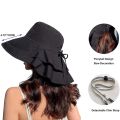 Sun Hat Wide Brim Shawl Ponytail Bucket Hat For Women Packable Extra Large Outdoor Fishing Hiking UV Protection Bonnet 1PC. 
