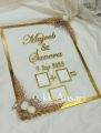 Customized  nikkah frame for wedding made of acrylic. 