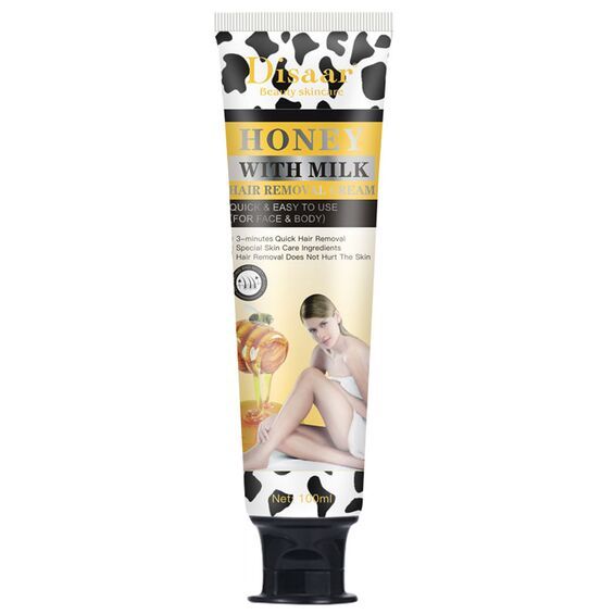 DISAAR%20Honey%20With%20Milk%20Hair%20Removal%20Cream%20100ml%20-Hair%20Removal%20Cream%2024k%20Gold%20Essence%20Collagen%20Argan%20Oil%203%20Minutes%20Quick%20&%20Easy%20To%20Use%20Face%20Body%20Legs%20Depilating%20Moisturizing%20100ml/3.38fl.oz%20(Honey%20With%20Milk)%20-%20Image%207