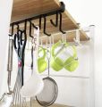 Kitchen Double-row Hook Hanging Cup Holder Household Punch-free Wall Cabinet Hook kitchen accessories space saver 12 hooks organizer cup holder. 