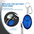 1PC 130DB Personal Security Alarm Emergency 130DB Security Alarm Keychain Personal Safety Devices With LED Light Buckle Key.