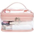 New Cosmetic pink Portable Makeup Pouch Waterproof Travel cosmetics Organizer Bag. 
