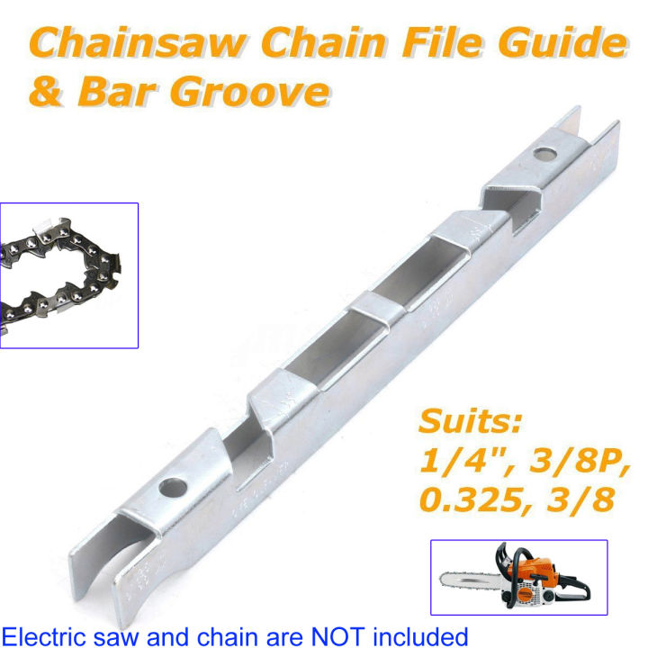 Depth Gauge File Guide & Bar Groove For 1/4 3/8 P 0.325 Chain Saw ...