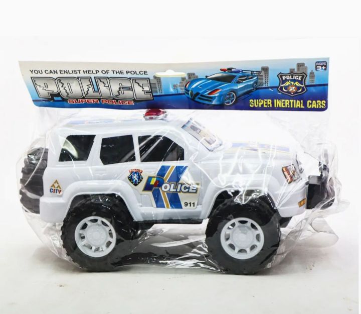 Imported Police Jeep Car - Friction Car push and pull toy for kids