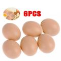 Pack of 6 Artificial Plastic Eggs for Broody Hen | Chicken Eggs | Dummy Eggs. 