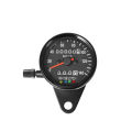 Universal Motorcycle LED Backlight Dual Odometer 0-140KM/H Speedometer Gauge Vintage Tachometer. 