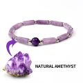 Natural Amethyst Body-purify Slimming Bracelet Stone Energy Yoga Bracelets for Women Weight Loss Bracelet Fatigue Relief Healing.