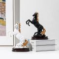 3D Horse Sculpture Office Hotel Shop Home Decoration Accessories Animal Oranment Abstract Sculpture Room Wall Decor Resin Statue. 