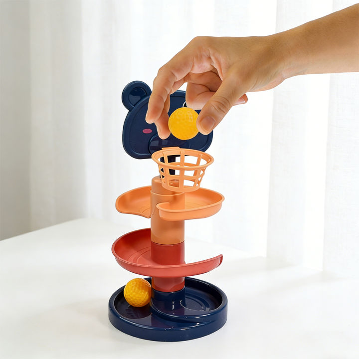 Baby%20Rotating%203/5/7-story%20Track%20Stacked%20Montessori%20Rolling%20Ball%20Tower%20Early%20Parent%20Child%20Education%20Interactive%20Toy%20Gift%20-%20Image%203