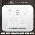 MOES Tuya WiFi Brazil Socket Outlet Independent Switch and Zigbee Light Switch 4/6 Gangs Alexa  Home Voice Control. 