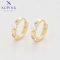 Xuping Jewelry Hot Sales High Quality Charm Popularity Circle Light Gold Color Hoop Earrings for Women Christmas  X000804253. 