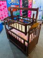 Baby Cot wooden jhula and bad with mettress & Portable Designed. 